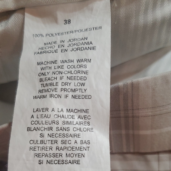 Hogan Men's Plaid Cream Shorts - Picture 7 of 7